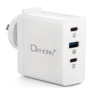 Oxhorn 100W USB GaN Type-C fast Charger 2x USB-C 1x USB-A Fast Charger