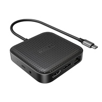 Targus HyperDrive USB4 Mobile Dock USB-C 100W PD Passthrough 8K 30Hz 4K 60Hz 1xDP1.4 1xHDMI2.1  2xUSB-A 1xUSB-C 1xUSB4 Black 2Y WTY