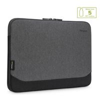 Targus 15.6 inch Cypress EcoSmart Sleeve for Laptop Notebook Tablet - Up to 15.6 inch Made with 5 Recycled Plastic Water Bottles - Grey