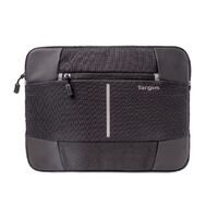 Targus 13-14 inch inch Bex II Laptop Sleeve Case Notebook Bag  - Weather-resistant  rip-stop fabrication - Black with black trim