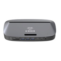 Verbatim USB-C Triple Monitor Docking Station with 70W Power - 13-in-1 2x HDMI 1x VGA Up to 3840x2160p 3x USB 3.0 1x RJ451x 3.5mm