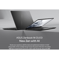 ASUS ZenBook 14 ftAMD AI R7 3K (2880 x 1800) OLED 16:10,  LPDDR5X 32G, 1TB PCIE G4 Jade Black Win11 Home Notebook ~i7