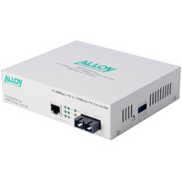 Alloy POE200SC.20 10 100Base-TX to 100Base-FX Single Mode Fibre (SC) Converter provides PoE power (RJ-45). 20km