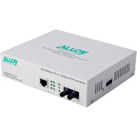 Alloy POE200ST 10 100Base-TX to 100Base-FX Multimode Fibre (ST) Converter provides PoE power (RJ-45). 2km