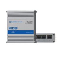 Teltonika RUT300 - Rugged industrial fast Ethernet router 5 Ethernet ports 2 configurable digital Inputs Outputs and 1 USB port.