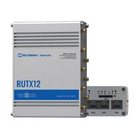 Teltonika RUTX12 - Industrial Dual Modem and Dual SIM CAT6 4G LTE Router/Firewall with Dual Band WiFi 5 802.11ac, GNSS/GPS and Bluetooth LE
