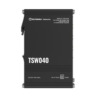 Teltonika TSW040 - 8-port PoE Switch (7-57 VDC, or 44-57 VDC for PoE-out) Integrated DIN Rail Bracket - 10 100 Mbps, supports auto MDI MDIX crossover