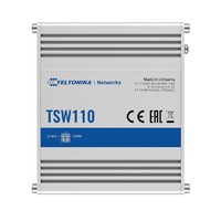 Teltonika TSW110 - L2 Switch 5 x Gigabit Ethernet with speeds up to 1000 Mbps Operating Temperature from -40  degreeC to 75  degreeC - PSU excluded (P