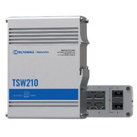 Teltonika TSW210 - Industrial Switch, 2x SFP ports, 8x Gigabit Ethernet ports with speeds of up to 1000 Mbps - PSU excluded (PR3PRAU6)