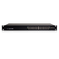 Ubiquiti Ubiquiti EdgeSwitch 24 PoE (250W) ES-24-250W Layer 2 3 24 GbE RJ45 ports 2 SFP ports 250W total PoE availability
