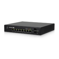 Ubiquiti EdgeSwitch 8 PoE ES-8-150W 8 GbE RJ45 Ports with 24V Passive PoE 2 SFP Ports 150W Total PoE Availability