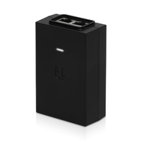 Ubiquiti POE Injector POE-48-24W-G 48V DC 24W Gigabit Lan Black Surge and clamping protection Superceded by NHU-U-POE-AT