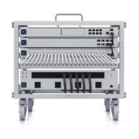 Ubiquiti Toolless Mini Rack 6U-sized Device Rack with a 24-port Blank Patch Panel that Can Be Assembled Without Tools Lockable Casters