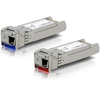 Ubiquiti UFiber UACC-OM-SM-10G-S-2 SFP Single-Mode Module 10G BiDi  2 Pack Same 10 Gbps Speed Less Cable Required (Single Strand LC Connector)