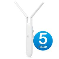 Ubiquiti UniFi AC Mesh Outdoor Access Point 5 Pack, 2.4GHz @ 300Mbps, 5GHz @ 867Mbps, 1167Mbps Total, Dual Omni Antennas, No PoE Included