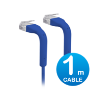 Ubiquiti UniFi Patch Cable Single Unit 1m Blue End Bendable to 90 Degree RJ45 Ethernet Cable Cat6 Ultra-Thin 3mm Diameter