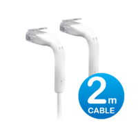 Ubiquiti UniFi Patch Cable Single Unit 2m White End Bendable to 90 Degree RJ45 Ethernet Cable Cat6 Ultra-Thin 3mm Diameter