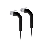 Ubiquiti UniFi Patch Cable Single Unit 0.1m Black Both End Bendable to 90 Degree RJ45 Ethernet Cable Cat6 Ultra-Thin 3mm Diameter