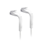 Ubiquiti UniFi Patch Cable Single Unit 0.1m White Both End Bendable to 90 Degree RJ45 Ethernet Cable Cat6 Ultra-Thin 3mm Diameter