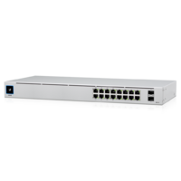 Ubiquiti UniFi Network Switch USW-16-POE 16-Port POE 42W (16) Gb ERJ45 Ports (2) 1G SFP Ports Layer 2 Rack Mount