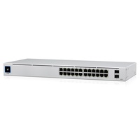 Ubiquiti UniFi Network Switch USW-24-POE 24-Port POE 95W (24) Gb ERJ45 Ports (2) 1G SFP Ports Layer 2 Rack Mount