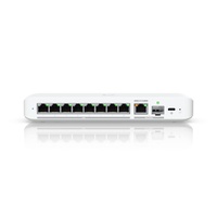 Ubiquiti Flex 2.5G, Flexible, 8-port 2.5 GbE Switch,10 GbE RJ45 SFP Combination Uplink Port, Powered With USB-C  PoE adapter, 2 Yr Warr