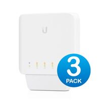 Ubiquiti UniFi Network Switch USW-Flex 5-Port POE 46W (4) GbE PoE Ports (1) GbE PoE Input Layer2 Wall Mount 3-Pack
