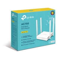 TP-Link Archer C24 AC750 Dual-Band Wi-Fi Router 2.4GHz 300Mbps 5GHz 433Mbps 4xLAN 1xWAN 4xAntennas WPS Router Access Point and Range Extender Modes
