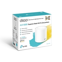 TP-Link Deco X20 (1-pack)AX1800 Whole Home Mesh Wi-Fi 6 System Up To 200 sqm Coverage WIFI6 1201Mbps   5Ghz 574Mbps   2.4 GHz OFDMA MU-MIMO (WIFI