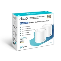 TP-Link Deco X60 (2-pack) AX5400 Whole Home Mesh Wi-Fi 6 System  (WIFI6) Up to 460sqm Coverage WPA3 TP-Link Homecare OFDMA MU-MIMO (3.20v)