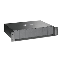 TP-Link MC1400 19 inch 2U Rackmount Chassis for 14-Slot Media Converters Redundant Power Supply Hot-Swappable MountedTwo Cooling Fans