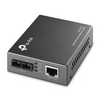 TP-Link MC200CM 1000Mbps RJ45 to 1000Mbps multi-mode SC fiber Converter Full-duplex up to 550m switching power adapter chassis TL-MC1400 rack-moun