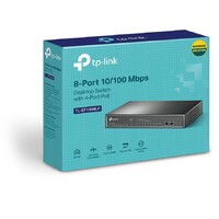 TP-Link TL-SF1008LP 8-Port 10 100Mbps Desktop Switch with 4-Port PoE Up To 41W For all PoE Ports