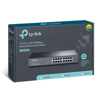 TP-Link TL-SF1016DS 16-Port 10 100Mbps Smart Switch or wall-mounting design Plug and play 3.2Gbps Switching Capacity Auto-MDI MDIX Supports MAC(LS)