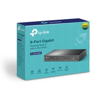 TP-Link TL-SG1008P 8-Port Gigabit Desktop Unmanaged Switch with 4-Port PoE 53W IEEE 802.3af Up to 64W for all PoE portsUp to 15.4W for each PoE por