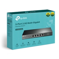 TP-Link TL-SG105-M2 5-Port 2.5G Desktop Switch Up To 25G Switching Capacity Connects 2.5G NAS Server 2.5G WiFi 6 AP 4K Video Wall-Mountable 5YW