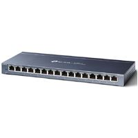 TP-Link TL-SG116 16-Port Gigabit Unmanaged Desktop Wall Mounting Switch 32Gbps Capacity 23.81Mpps 8K MAC 4.1Mb Buffer Fanless