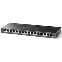 TP-Link TL-SG116E 16-Port Gigabit Unmanaged Pro Switch Desktop Wall Mounting L2 Features 32xVLAN 32Gbps Capacity 23.81Mpps 8K MAC 4.1Mb Buffer Fanless