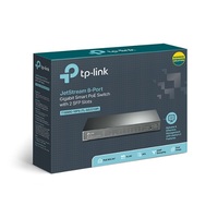 TP-Link TL-SG2210P 8-Port Gigabit Smart PoE Switch with 2 SFP Slots L2 L3 L4 QoS and IGMP Snooping WEB CLI Managed 53W Fanless Omada SDN