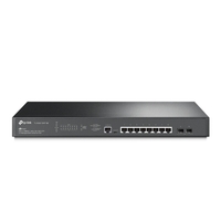 TP-Link TL-SG3210XHP-M2 JetStream 8-Port 2.5GBASE-T and 2-Port 10GE SFP L2 Managed Switch with 8-Port PoE 2xFan Rack Mountable IGMP SnoopingOmada