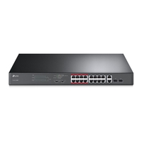 TP-Link TL-SL1218MP 16-Port 10 100Mbps  2-Port Gigabit Unmanaged PoE Switch