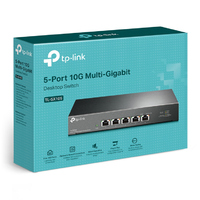 TP-Link TL-SX105 5-Port 10G Desktop Switch up to 100 Gbps switching capacity Auto-negotiation Silent Operation Metal Casing