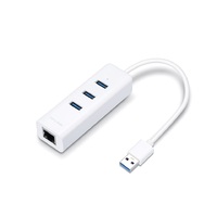TP-Link UE330 USB 3.0 3-Port Hub  RJ45 Gigabit LAN Ethernet Network Adapter 2 in 1 Plug  Play