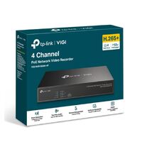 TP-Link VIGI NVR1004H-4P 4 Channel PoE Network Video Recorder 24 7 Continuous Recording 4K HDMI Video Output  16MP Decoding (HDD Not Included)