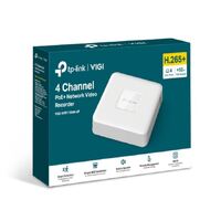 TP-Link VIGI NVR1104H-4P 4 Channel PoE Network Video Recorder 24 7 Continuous Recording 4K HDMI Video Output  16MP Decoding (HDD Not Included)