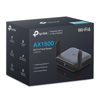 TP-Link TL-WR1512X AX1500 Wi-Fi 6 Travel Router with AX1500 dual-band, multi-mode (AP RE Hotspot), USB tethering, Gigabit ports, and WPA3 security