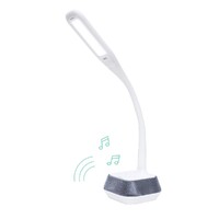 mbeat® actiVIVA LED Desk Lamp with Bluetooth Speaker - 12V 1.5A 5W/LED illumination Switches/Warm Cool Modes/Rubberized Flexible Neck/Touch Sensitive(