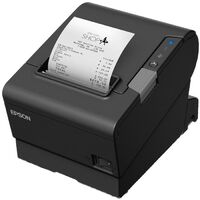EPSON TM-T88VI Thermal Direct Receipt Printer, Serial(25 Pin)/USB/Ethernet Interface, Max Width 80mm, 350mm/s Print Speed, Includes PSU & Serial Cable