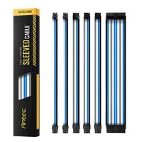 Antec PSU -  Sleeved Extension Cable Kit V2 - Blue / White / Black . 24PIN ATX, 4+4 EPS, 8PIN PCI-E, 6PIN PCI-E, Compatible with Standard PSU (LS