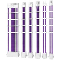 Antec PSU -  Sleeved Extension Cable Kit V2 - Purple / White. 24PIN ATX, 4+4 EPS, 8PIN PCI-E, 6PIN PCI-E, Compatible with Standard PSU (LS)